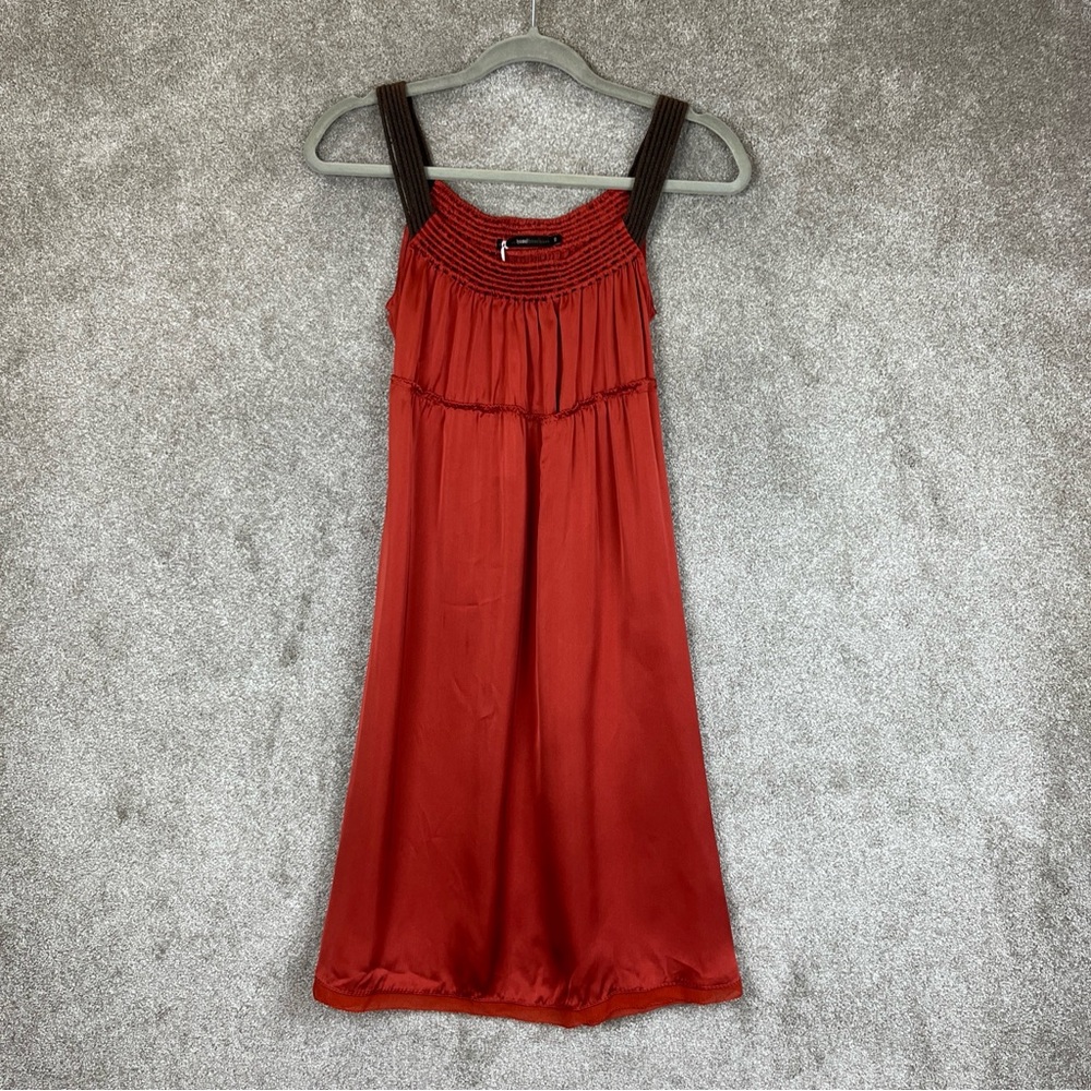 Hazel Dress Womens Small Orange Sleeveless Pullover Tie Nylon Blend NEW- 9311*